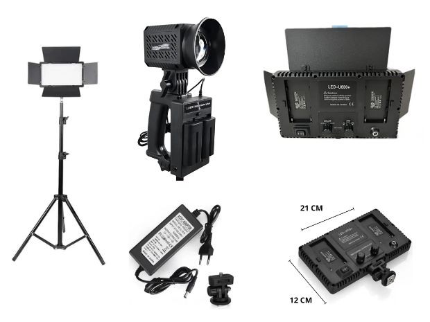&u++ PANEL LED FOTOGRAFIA KIT EXTERIORES LJ-60W + U600 + TRIPODE